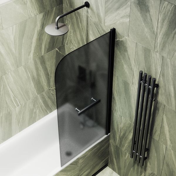 Шторка на ванну MaybahGlass MGV-774-6 50см чёрный