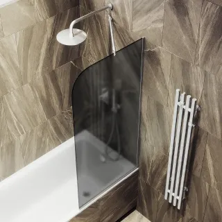 Шторка на ванну MaybahGlass MGV-153-5у 74см хром матовый Шторка на ванну MaybahGlass MGV-153-5у 74см хром матовый