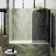Шторка на ванну MaybahGlass MGV-774-6 50см чёрный