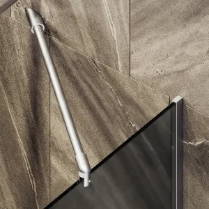 Шторка на ванну MaybahGlass MGV-88-5у 80см хром матовый