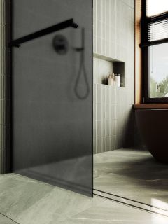 Душевая перегородка MaybahGlass MGD-730-6ш 79см чёрный Душевая перегородка MaybahGlass MGD-730-6ш 79см чёрный