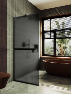 Душевая перегородка MaybahGlass MGD-730-6у 79см чёрный Душевая перегородка MaybahGlass MGD-730-6у 79см чёрный