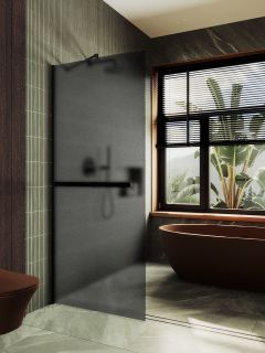 Душевая перегородка MaybahGlass MGD-730-6ш 79см чёрный Душевая перегородка MaybahGlass MGD-730-6ш 79см чёрный
