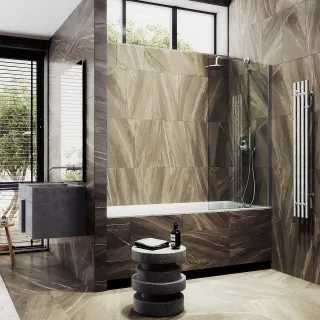 Шторка на ванну MaybahGlass MGV-248-5ш 30см хром матовый Шторка на ванну MaybahGlass MGV-248-5ш 30см хром матовый