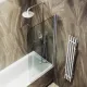Шторка на ванну MaybahGlass MGV-598-5 60см хром матовый