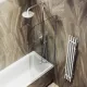 Шторка на ванну MaybahGlass MGV-64-5у 80см хром матовый