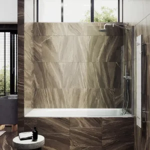Шторка на ванну MaybahGlass MGV-62-2ш 40см бронза