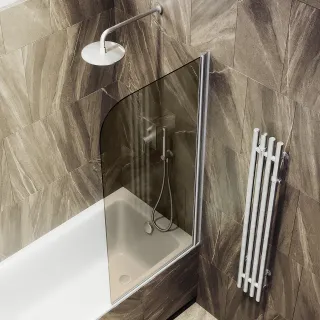 Шторка на ванну MaybahGlass MGV-606-5 50см хром матовый Шторка на ванну MaybahGlass MGV-606-5 50см хром матовый