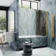 Шторка на ванну MaybahGlass MGV-601-3 40см золото