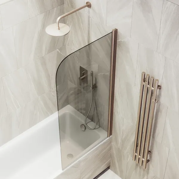 Шторка на ванну MaybahGlass MGV-606-2 50см бронза