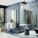 Шторка на ванну MaybahGlass MGV-611-3 60см золото
