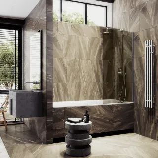 Шторка на ванну MaybahGlass MGV-250-5ш 30см хром матовый Шторка на ванну MaybahGlass MGV-250-5ш 30см хром матовый
