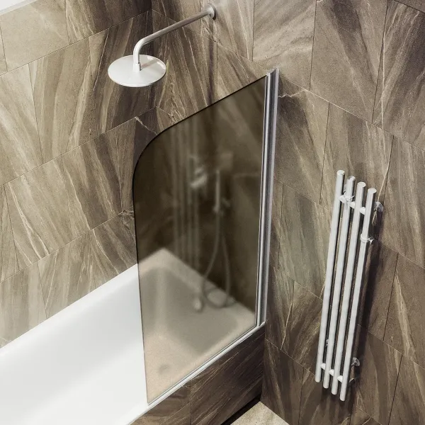 Шторка на ванну MaybahGlass MGV-607-5 50см хром матовый