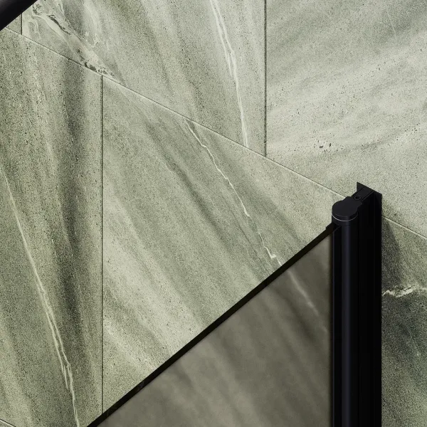 Шторка на ванну MaybahGlass MGV-625-6 80см чёрный