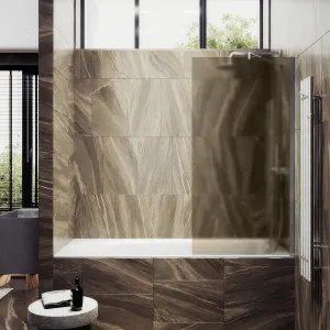 Шторка на ванну MaybahGlass MGV-73-5ш 50см хром матовый