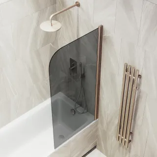 Шторка на ванну MaybahGlass MGV-623-2 80см бронза Шторка на ванну MaybahGlass MGV-623-2 80см бронза