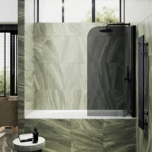 Шторка на ванну MaybahGlass MGV-603-6 40см чёрный