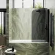 Шторка на ванну MaybahGlass MGV-623-6 80см чёрный