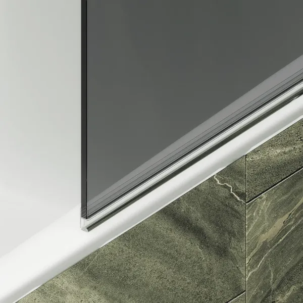 Шторка на ванну MaybahGlass MGV-623-6 80см чёрный