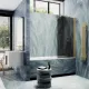 Шторка на ванну MaybahGlass MGV-608-3 50см золото