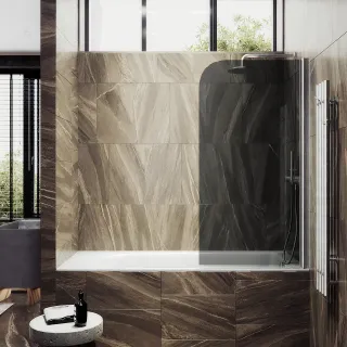 Шторка на ванну MaybahGlass MGV-618-5 70см хром матовый Шторка на ванну MaybahGlass MGV-618-5 70см хром матовый