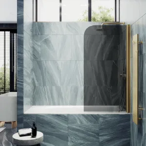 Шторка на ванну MaybahGlass MGV-603-3 40см золото
