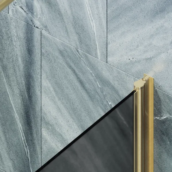 Шторка на ванну MaybahGlass MGV-624-3 80см золото
