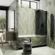 Шторка на ванну MaybahGlass MGV-609-6 50см чёрный