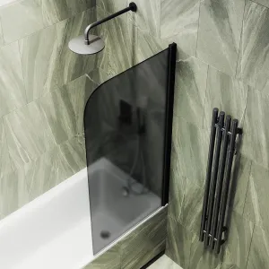 Шторка на ванну MaybahGlass MGV-624-6 80см чёрный