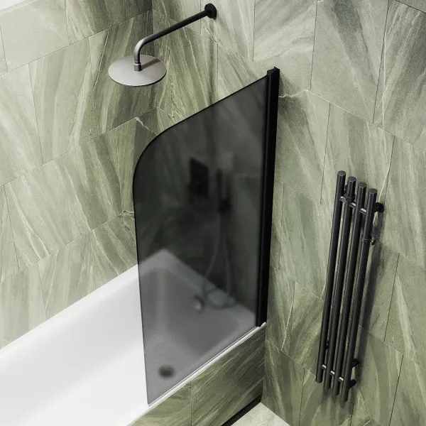 Шторка на ванну MaybahGlass MGV-609-6 50см чёрный