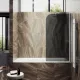 Шторка на ванну MaybahGlass MGV-619-5 70см хром матовый