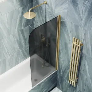 Шторка на ванну MaybahGlass MGV-624-3 80см золото
