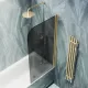 Шторка на ванну MaybahGlass MGV-624-3 80см золото