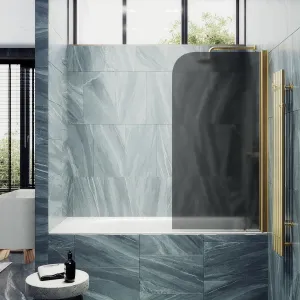 Шторка на ванну MaybahGlass MGV-624-3 80см золото