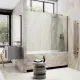 Шторка на ванну MaybahGlass MGV-605-2 40см бронза