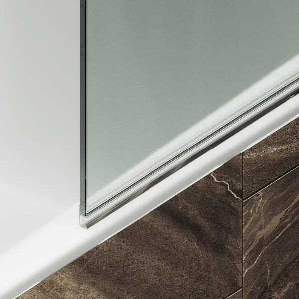 Шторка на ванну MaybahGlass MGV-605-5 40см хром матовый