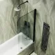 Шторка на ванну MaybahGlass MGV-620-6 70см чёрный