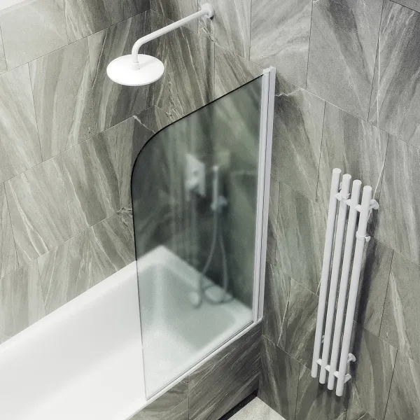 Шторка на ванну MaybahGlass MGV-621-1 80см белый