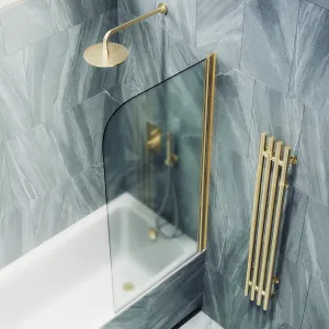 Шторка на ванну MaybahGlass MGV-615-3 60см золото