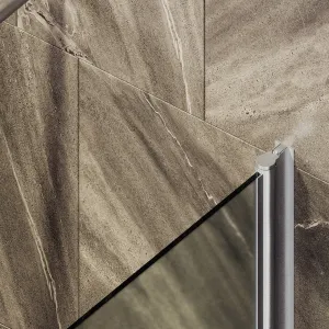 Шторка на ванну MaybahGlass MGV-605-5 40см хром матовый