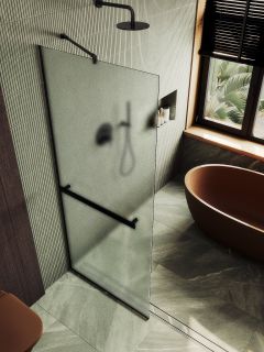 Душевая перегородка MaybahGlass MGD-731-6у 79см чёрный Душевая перегородка MaybahGlass MGD-731-6у 79см чёрный