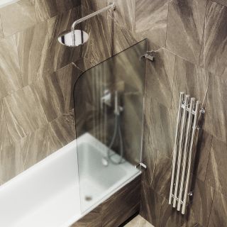 Шторка на ванну MaybahGlass MGV-648-4 40см хром глянцевый Шторка на ванну MaybahGlass MGV-648-4 40см хром глянцевый