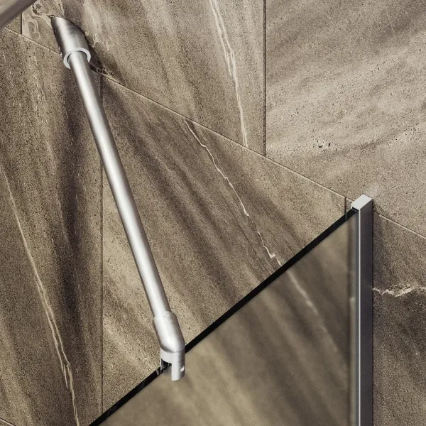 Шторка на ванну MaybahGlass MGV-130-5у 34см хром матовый