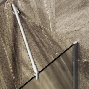 Шторка на ванну MaybahGlass MGV-94-5у 80см хром матовый