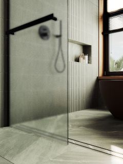 Душевая перегородка MaybahGlass MGD-731-6ш 79см чёрный Душевая перегородка MaybahGlass MGD-731-6ш 79см чёрный