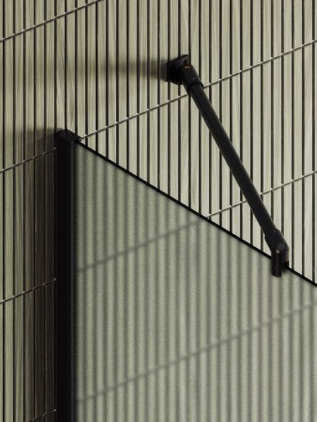 Душевая перегородка MaybahGlass MGD-731-6ш 79см чёрный