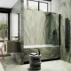 Шторка на ванну MaybahGlass MGV-600-6 80см чёрный