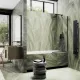 Шторка на ванну MaybahGlass MGV-131-6у 34см чёрный