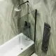 Шторка на ванну MaybahGlass MGV-248-6ш 30см чёрный