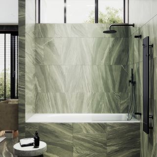 Шторка на ванну MaybahGlass MGV-644-6 40см чёрный Шторка на ванну MaybahGlass MGV-644-6 40см чёрный